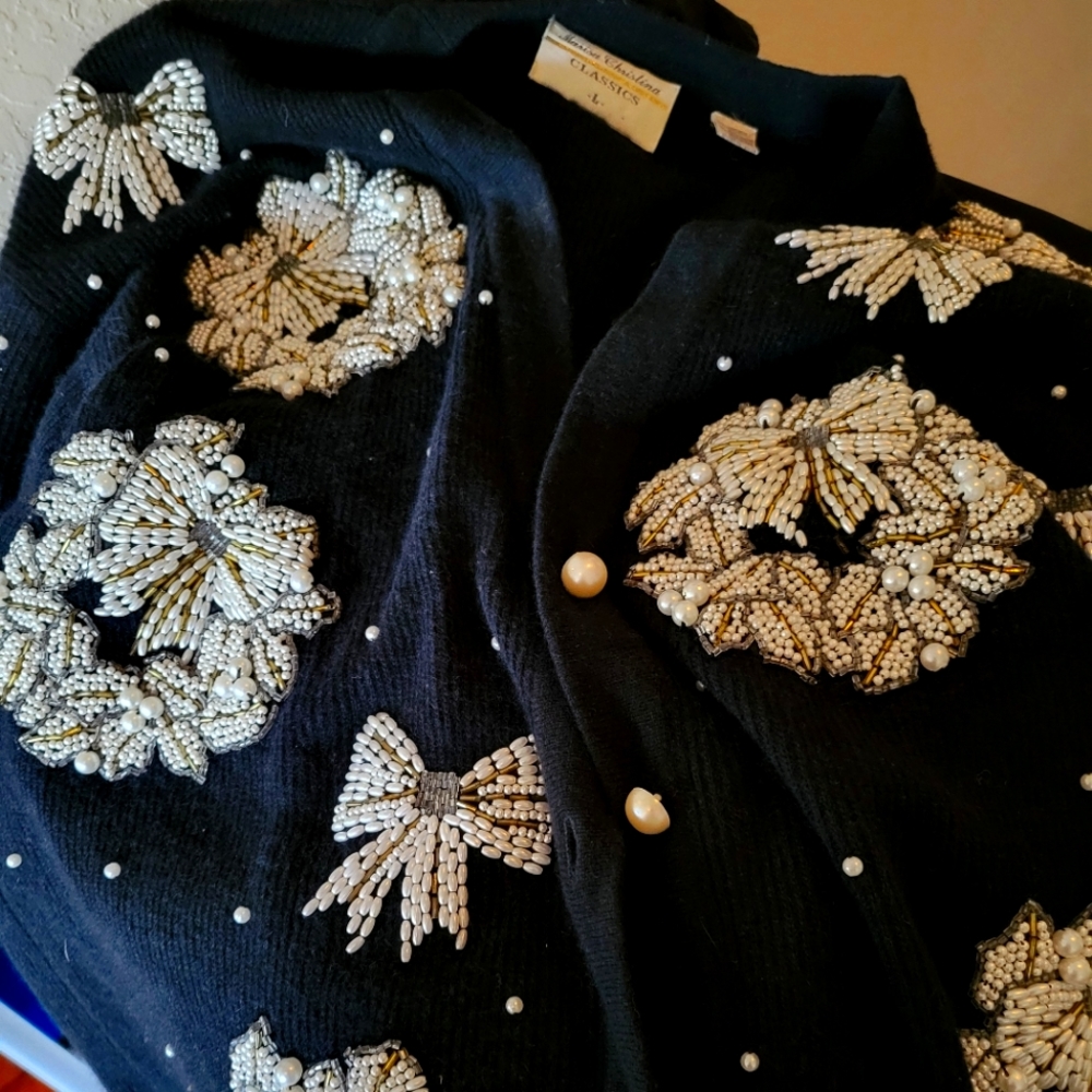 Vintage Marisa Christina Pearl Cardigan
